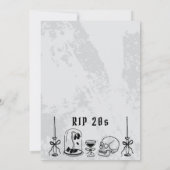 RIP 20sドードルストーン葬式を見る30歳の誕生日 招待状 (裏面)