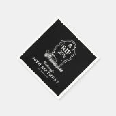 RIP 20s白黒30th誕生日パーティー スタンダードカクテルナプキン (角)