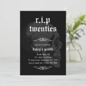 RIP 20s20代ゴシックスカル葬儀30歳 招待状 (スタンド正面)