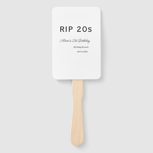 RIP 20s 21st birthday simple minimal brunch date n ハンドファン (正面)