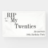 RIP 20s 30歳ミニマルの誕生日パーティー 横断幕 (横)