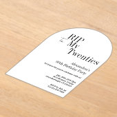 RIP 20s 30th誕生日パーティー白ミニマル アクリル招待状 (レイダウン)