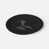 RIP 20s 30th誕生日パーティー白黒 ペーパープレート (アングル)