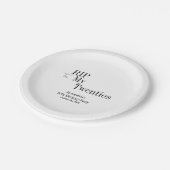 RIP 20s 30th誕生日パーティー ミニマル ペーパープレート (アングル)