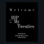RIP 20s 30th Birthdayパーティーウェルカムサインポスター ポスター<br><div class="desc">これは30歳モダンの誕生日、RIP 20sパーティーウェルカムパーティーのサインである。白と黒のクラシックにタイポグラフィスタイリッシュがある。お客様を迎えクールるのに最適なおもしろい、ハロウィーンをテーマにした30歳の誕生日パーティー。パーソナライズするには、単にパーソナライズこのボタンを使用して名前とお祝い日を追加し、ここで必要な文字の残りの部分を変更すもしる。色またはデザインを変更するには、フォント編集ツールをチェックアウトする。パーソナ救済ライゼーションや製品のマッチング、またはカスタムデザインの場合は、電子メールで次の情報を受け取る： ursuladawnmoon@gmail.com</div>