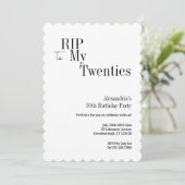 RIP 20s 30th Birthday Minimal Party 招待状 (スタンド正面)