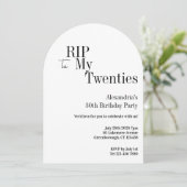 RIP 20s 30th Birthday Minimal Party 招待状 (スタンド正面)