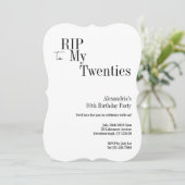 RIP 20s 30th Birthday Minimal Party 招待状 (スタンド正面)