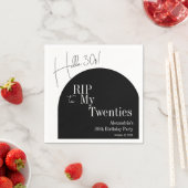 RIP 20s Hello 30s 30th birthday party スタンダードカクテルナプキン (インサイチュ)