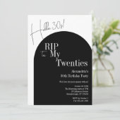 RIP 20s Hello 30s 30th birthday party 招待状 (スタンド正面)
