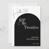 RIP 20s Hello 30s 30th birthday party 招待状 (裏面)