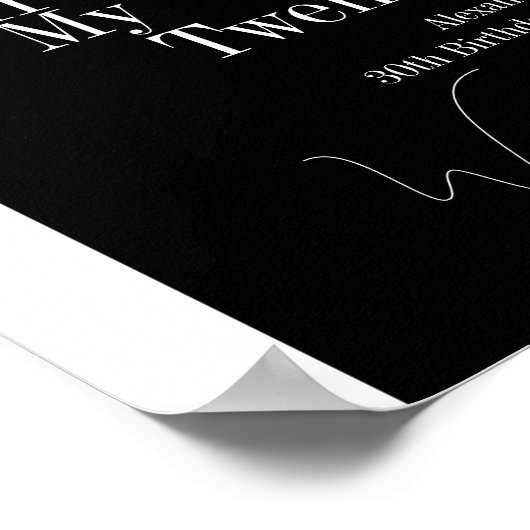 RIP 20s Hello 30s 30th birthday party Welcome ポスター (角)