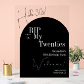 RIP 20s Hello 30s 30th birthday party Welcome Sign アクリルサイン (ウェディング)