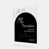 RIP 20s Hello 30s 30th birthday party Welcome Sign アクリルサイン (傾斜)