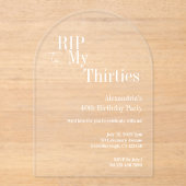 RIP 30s 40th Birthday Party アクリル招待状 (正面)