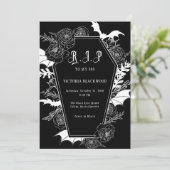 RIP 30s 40th Gothic Birthday Party 招待状 (スタンド正面)