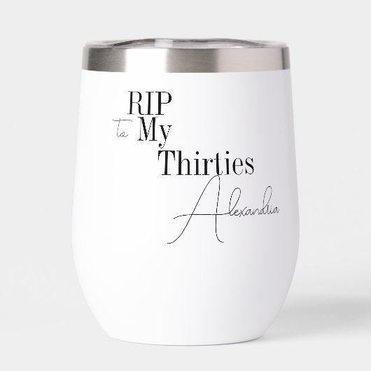 RIP 30s Party 40th Birthday Black and White (背面)