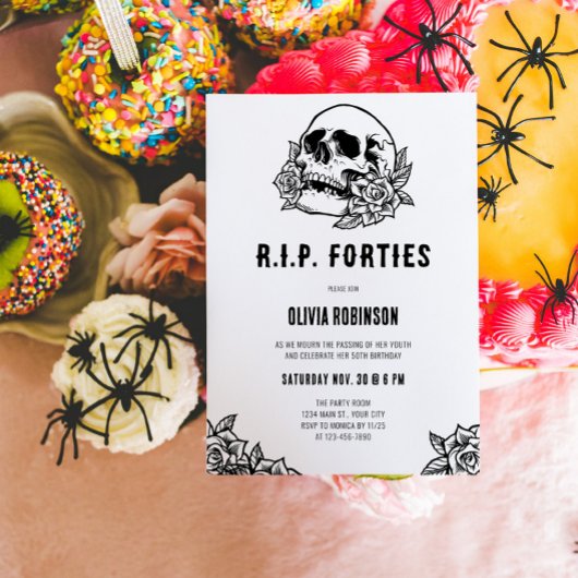 RIP 400年代50誕生日招待状 招待状