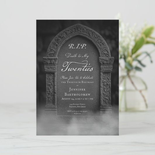 RIP Death to My 20s重大な誕生日招待状 招待状 (スタンド正面)
