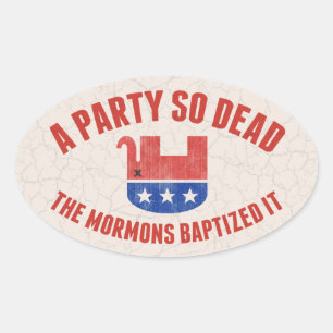 RIP GOP 楕円形シール