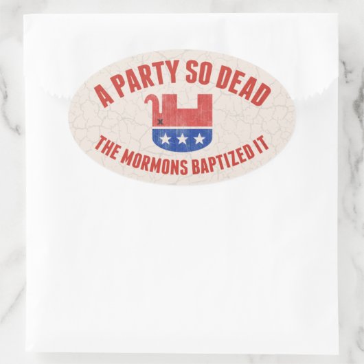 RIP GOP 楕円形シール (バッグ)