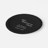 RIP Halloween Black and White Party ペーパープレート (アングル)