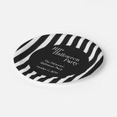 RIP Halloween Black and White Stripe Party ペーパープレート (アングル)