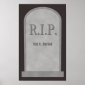 RIP Halloween Tombstone Ted N. Buried Poster ポスター (正面)