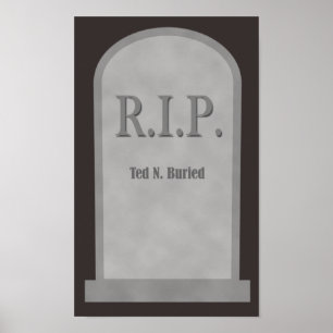 RIP Halloween Tombstone Ted N. Buried Poster ポスター