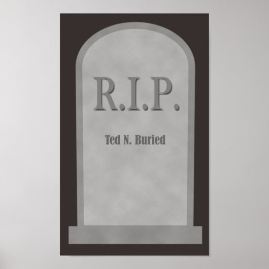 RIP Halloween Tombstone Ted N. Buried Poster ポスター (正面)