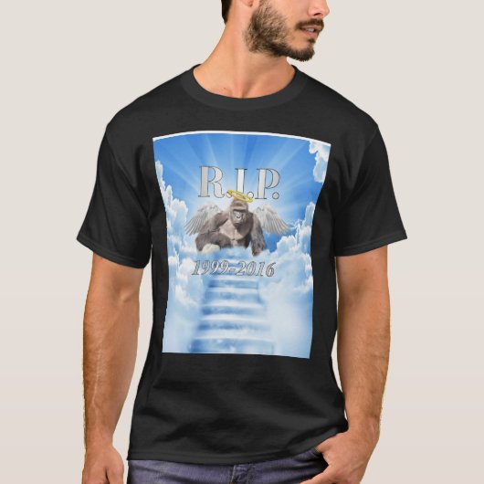 RIP Harambe Graphic T-Shirt Tシャツ (正面)