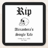 Rip Life 独身の Til Death Do Usパーティーバチェロレッテ スクエアペーパーコースター (正面)