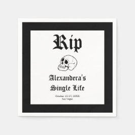 Rip Life 独身の Til Death Do Usパーティーバチェロレッテ スタンダードカクテルナプキン
