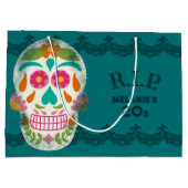 RIP my 20sカスタムアージシュガースカル誕生日 ラージペーパーバッグ (裏面)