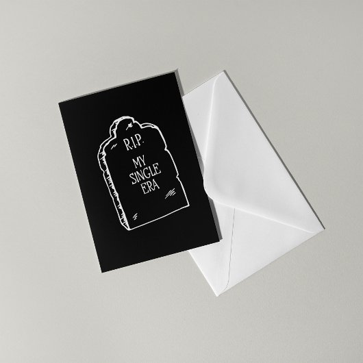RIP Single Era | Funny Dark Humor Engagement Card カード