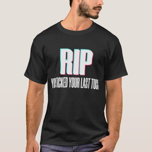 RIP Tiktok App Application 2020禁止おもしろい Tシャツ (正面)