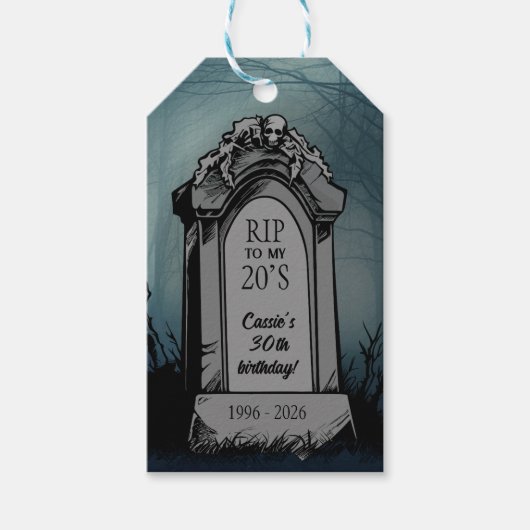 RIP to My 20s Birthday Party ギフトタグ (正面)