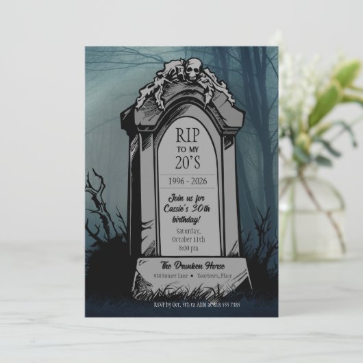 RIP to My 20s Birthday Party 招待状 (スタンド正面)