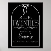 RIP to My 20s Welcome Poster: Gothic 30th Birthday ポスター (正面)