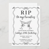 RIP to my Twenties Funeral 30th Birthday Party 招待状 (正面/裏面)