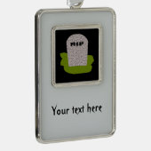 RIP Tombstoneカスタマイズ可能オーナメント シルバープレートフレームオーナメント (右)