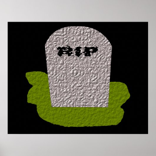 RIP Tombstone Print ポスター (正面)