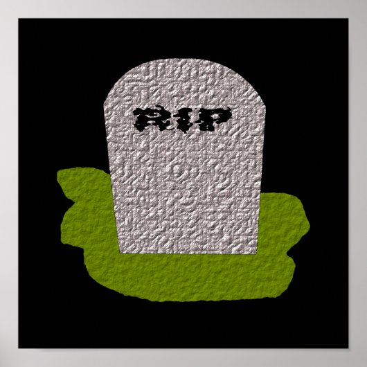 RIP Tombstone Print ポスター (正面)