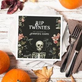 RIP Twenties スケルトンガーデン 30歳の誕生日パーティー スタンダードカクテルナプキン