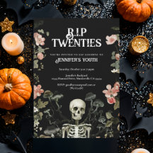 RIP Twenties 花柄スケルトン 30歳の誕生日パーティー