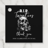 RIP Twenties 黒いドクロのサンクスバースデー フェイバータグ (正面)