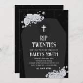 RIP Twenties 20s Tombstone Funeral 30th Birthday 招待状 (正面/裏面)