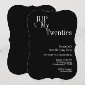 RIP Twenties 30th Birthday Party 招待状 (正面/裏面)
