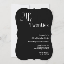 RIP Twenties 30th Birthday Party 招待状