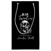 RIP Twenties Whiskey Gothic Skull Black Birthday  スモールペーパーバッグ (裏面)